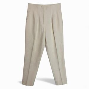 Zara Pants with a High Waist - Cream - S